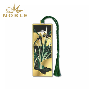 مخصص قزحية يابانية وشاشة مطلية بالذهب لبركة لوتس علامة مرجعية معدنية للنباتات الذهبية هدايا الأزهار علامة صفحة - Product Image 2