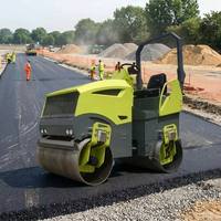 Mini-compacteur vibrant routier 2,5 tonnes essence/diesel, certifié CE, pour projets de construction et de pavage