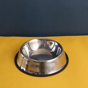 Köpek yemekleri paslanmaz çelik köpek maması su kasesi büyük/küçük Metal kauçuk taban kedi kase kaymaz hayvan mama kabı 16/18/22CM boyutu - Product Image 5