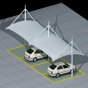 Structure de protection automobile à membrane personnalisée, abri de voiture à structure tendue, structure d'ombrage pour parking commercial - Product Image 6