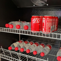 Réfrigérateur commercial Bindose de couleur noire avec portes en verre yaourt à refroidissement par air pour refroidisseur d'affichage de liqueur de bière Red Bull en vrac