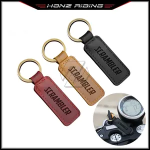 Porte-clés en cuir de vache pour moto Honda, Yamaha, Suzuki, <span class=keywords><strong>Harley</strong></span>, Triumph, Ducati <span class=keywords><strong>Scrambler</strong></span> 800 1200 - Product Image 2