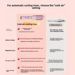 Rizador de <span class=keywords><strong>Pelo</strong></span> Automático de 30 mm, 4 Opciones de Temperatura, Herramientas Esenciales para Peinar el Cabello, Rizado Fácil, Esencial para Viajes - Product Image 6