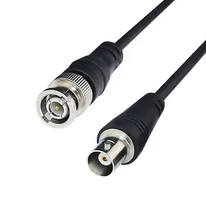 BNC Male to Female Plug CCTV Extension Coaxial Line Cable Male to Male Security Monitoring 0.5m 2m 3m 5m 3.3ft Long Black