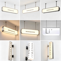 Boîtes lumineuses publicitaires en acrylique pour devanture de magasin, signalétique extérieure LED
