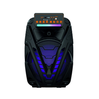 Haut-parleur DJ 15 pouces avec lumière LED RGB, batterie 5.0 30W 3600mAh, micro sans fil, contrôle par application, pour karaoké, home cinéma, fêtes en extérieur