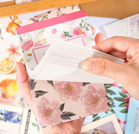 Autocollants décoratifs en PVC à motif floral vintage, 100 pièces, impression créative sur carton pour carnet de notes et décoration murale, pour entreprises