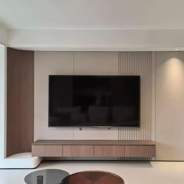 Durable Solid Wood TV Cabinet Fashion Modern TV Stand Suitable for Different Household Layouts in Ordinary Family Living