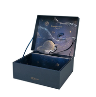 Boîte cadeau rigide carrée créative de qualité supérieure avec illustration 3D pour cosmétiques, rouge à lèvres, parfum, laminage mat, Thanksgiving, Noël