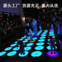 Contrôleur audio 300 * H60MM jeux d'effets interactifs piste de danse ronde led carrelage lumières pour enfant