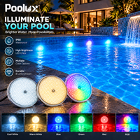 Lampe de piscine PAR56 RGB 18W étanche IP68, panneau mince rempli de résine pour piscines