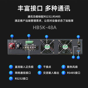อินเวอร์เตอร์ Shan Shuo 5KVA แบบติดตั้งบนแร็ค DC48V เป็น AC220V คลื่นไซน์ สำหรับห้องอุปกรณ์สื่อสาร - Product Image 5