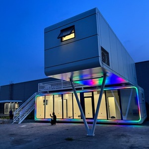 Nhà di động sang trọng 40ft nhà di động nhà tiền chế nhà Kết Cấu Thép nhà biệt thự viên nang hiện đại được sử dụng cho khách sạn - Product Image 6