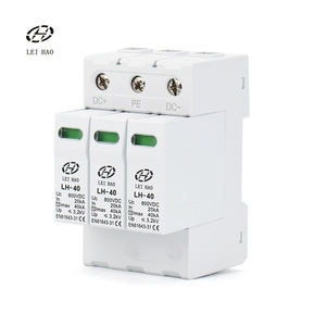 Leihao hiệu suất cao 3p <span class=keywords><strong>DC</strong></span> SPD 20ka 40kA 800V T2 Trắng Surge arrester công nghiệp năng lượng mặt trời hệ thống sét thiết bị điện tử - Product Image 1