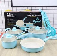 Vente en Gros Usine Ensemble de Cuisine 13 Pièces Antiadhésif en Acier Inoxydable, Batterie de Cuisine Multi-Fonctions avec Couvercles