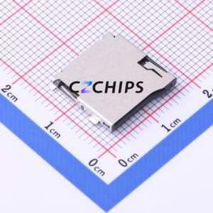 TF-01A SD Card / Memory Card Connector SMD Connector Self-Return Type MicroSD Card (TF Card) Card Holder 2mm - Product Image 1