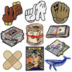 Bande adhésive créative pour la décoration DIY, motif brodé de jeu de devinettes, bande de dollar, patch baleine - Product Image 1