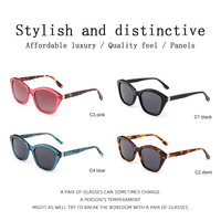 Luxuriöse Damen Cat-Eye Acetat-Sonnenbrille Maßgefertigte Unisex High-End Trendige Sommer UV400 Sonnenschutz für Outdoor Straße Urlaub
