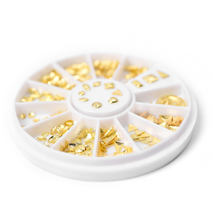 High Quality 12 <b>Grid</b> 3D DIY Nail <b>Metal</b> Decoration Jewelry Nail Rivet Design Nail Charms Nail Art Decorations Accessories - Product Image 3