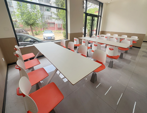GUANGWEI - Juego de Mesa y Sillas de Comedor Modernas para 4 Personas, para Cafeterí<span class=keywords><strong>a</strong></span> Escolar o <span class=keywords><strong>Restaurante</strong></span> - Product Image 6
