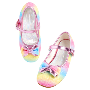Chaussures de <span class=keywords><strong>danse</strong></span> <span class=keywords><strong>latine</strong></span> à talon bas pour enfants Bowknot Sequin Princess Shoes pour filles - Product Image 5