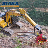 Tête d'abattage pour machines forestières XUVOL 360F, adaptée aux excavatrices de 12 à 15 tonnes et à la tête d'abatteuse d'arbres rotative à 360 degrés