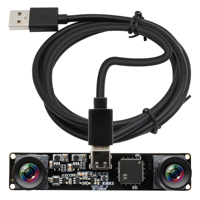 Módulo de Cámara USB de 2MP con Obturador Global, 210fps/120fps, Blanco y Negro, Alta Velocidad, Lente Dual, 3D Estéreo, Sin Distorsión, para Robot, Lightburn