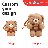 Peluche personnalisée en forme de canard jaune, inspirée d'un dessin, personnage en peluche doux avec tenue et sangle, pour mascotte de marque et articles de vente au détail