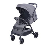 Poussette bébé universelle légère en alliage d'aluminium à 4 roues silencieuses, pliable d'une seule main, inclinable, portable, pour voyage