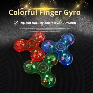 Vendita calda eco-friendly Anti-Stress a mano ettagonale giroscopio abbagliante arcobaleno in lega di zinco personalizzato colore Fidget promozionale - Product Image 3