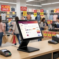 Systèmes de point de vente pliables à double écran personnalisés, caisse enregistreuse à écran tactile