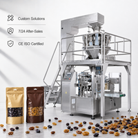 Machine d'emballage verticale commerciale avec peseuse multi-têtes pour l'emballage de fruits secs, raisins, dattes et autres aliments