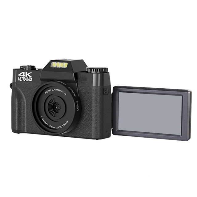 4K 48MP Vlog Camera for Beginners Gift 3.0 Inch HD Touch Screen 16X Zoom Auto Focus Face Detection 256GB TF Live Streaming WiFi