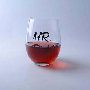 Mr. Giusto Mrs. sempre a destra personalizzabile cristallo Stemless vetro di lusso Design capacità di colore stile con scatola regalo - Product Image 6