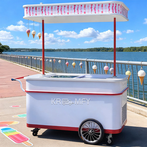 Carrito de Venta Móvil para Helados, Kiosco Ambulante para Exteriores, Carrito de Comida - Product Image 6