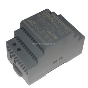 60W Step Shape Din Rail Power Supply HDR-60-24 Meanwell <b>24V</b> <b>LED</b> <b>Driver</b> Slim - Product Image 1