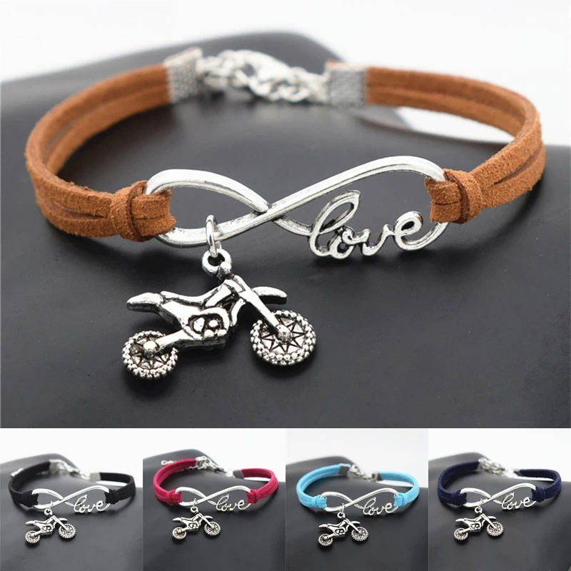 Customizable Motocross Cycle Racing Bicycle Charm Bracelet