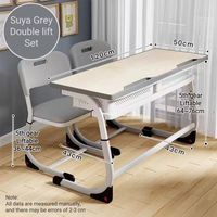Mobilier scolaire Chaises d'école à hauteur réglable Pupitres Bureau et chaise d'étudiant Table pour enfants Ensemble de bureau d'étude à domicile
