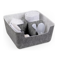 Panier de rangement en feutre écologique grande capacité, pliable, pour la maison, le bureau, les jouets, la lessive, les vêtements, avec logo personnalisé