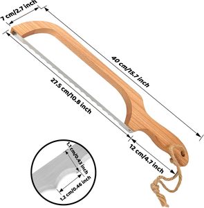 Cuchillos Utensilios de <span class=keywords><strong>cocina</strong></span> para el hogar Cortador de pan tostado Premium Ventas al por mayor 16 "Rebanador de <span class=keywords><strong>cuchillo</strong></span> de lazo de pan de masa fermentada de madera para pan - Product Image 2