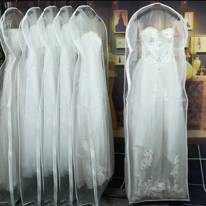 Yarn Fabric Luxury <strong>Breathable</strong> Transparent Long Dance Dress Wedding Gown <strong>Garment</strong> Cover <strong>Bag</strong> Wholesales - Product Image 2