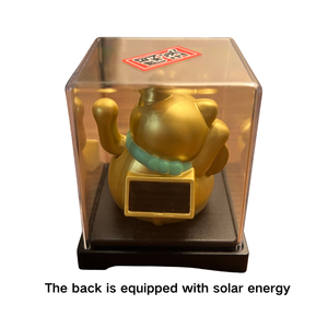 แมวกวักพลังงานแสงอาทิตย์ ขนาด 2 นิ้ว ของตกแต่งนำโชคแบบจีน สำหรับติดตั้งบนคอนโซลรถยนต์ บ้าน สำนักงาน หรือเป็นของขวัญ - Product Image 5