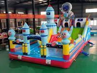 Grand toboggan gonflable commercial extérieur en PVC à double piste, château gonflable, aire de jeux pour enfants, toboggan gonflable géant à sec