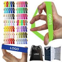 Anillos elásticos multicolor de TPE para estiramiento de dedos y anillos de resistencia para terapia física y entrenamiento de fuerza, personalizables