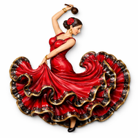 Aimant de réfrigérateur en résine WeiVista, élégant danseur de flamenco espagnol, forme personnalisée, fait main, Art déco, cadeau de voyage décoratif