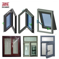 Ventana Abatible de Aluminio con Diseño de Puente Roto Insonorizado, Estilo Postmoderno y Vidrio Templado Personalizado