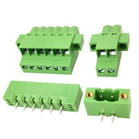 Bloc de bornes mâle-femelle à pas de 5,08 mm avec bride - Connecteur horizontal avec têtes droites ou coudées 2-24P