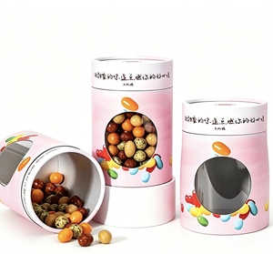 Tubo de Papel Cilíndrico Redondo Biodegradable de Grado Alimenticio con Ventana y Logotipo Personalizado para Envasado de Té, Café, Dulces, Galletas y Regalos - Product Image 3
