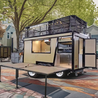 American Outdoor Mobile Double Decker Two Story Large Catering Festival Coffee Bar Food Truck Trailer With Attached Deck