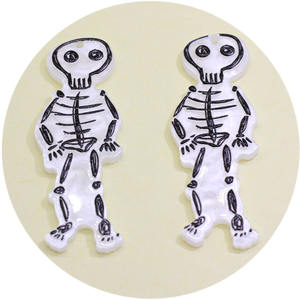 Lindo Halloween Horror Satanás fantasma Zombie calabaza esqueleto acrílico Planar encanto para la fabricación de pendientes DIY accesorios de joyería - Product Image 3